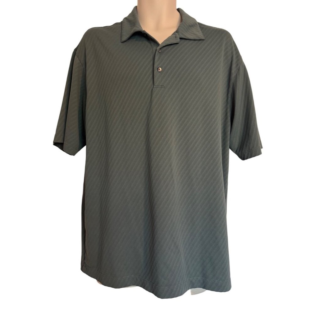 Tiger Woods Collection Size Medium Textured Green Nike Dry Fit Polo Men's Golf